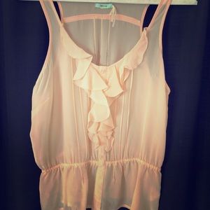 Urban Outfitters Peach Silk Blouse